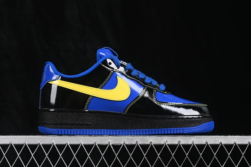 All categories Nk Air Force 1 Air Force series Nk Air Force 1 Low Air Force low-top C version Central Cee x Nike Air Force 1 Low "Racer Blue" black, yellow and blue patent leather Air Force 1 low-top casual sneakers IQ1402-010